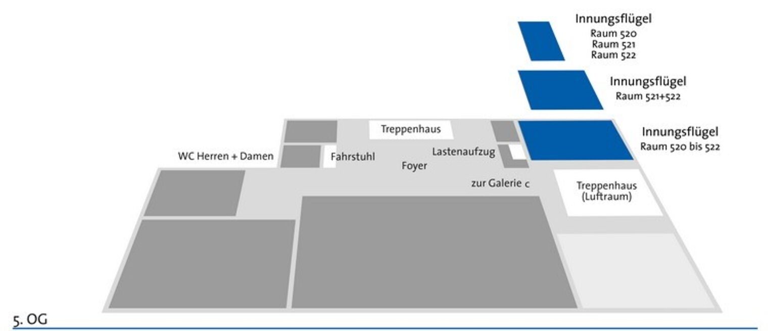 Lageplan fünftes Obergeschoss