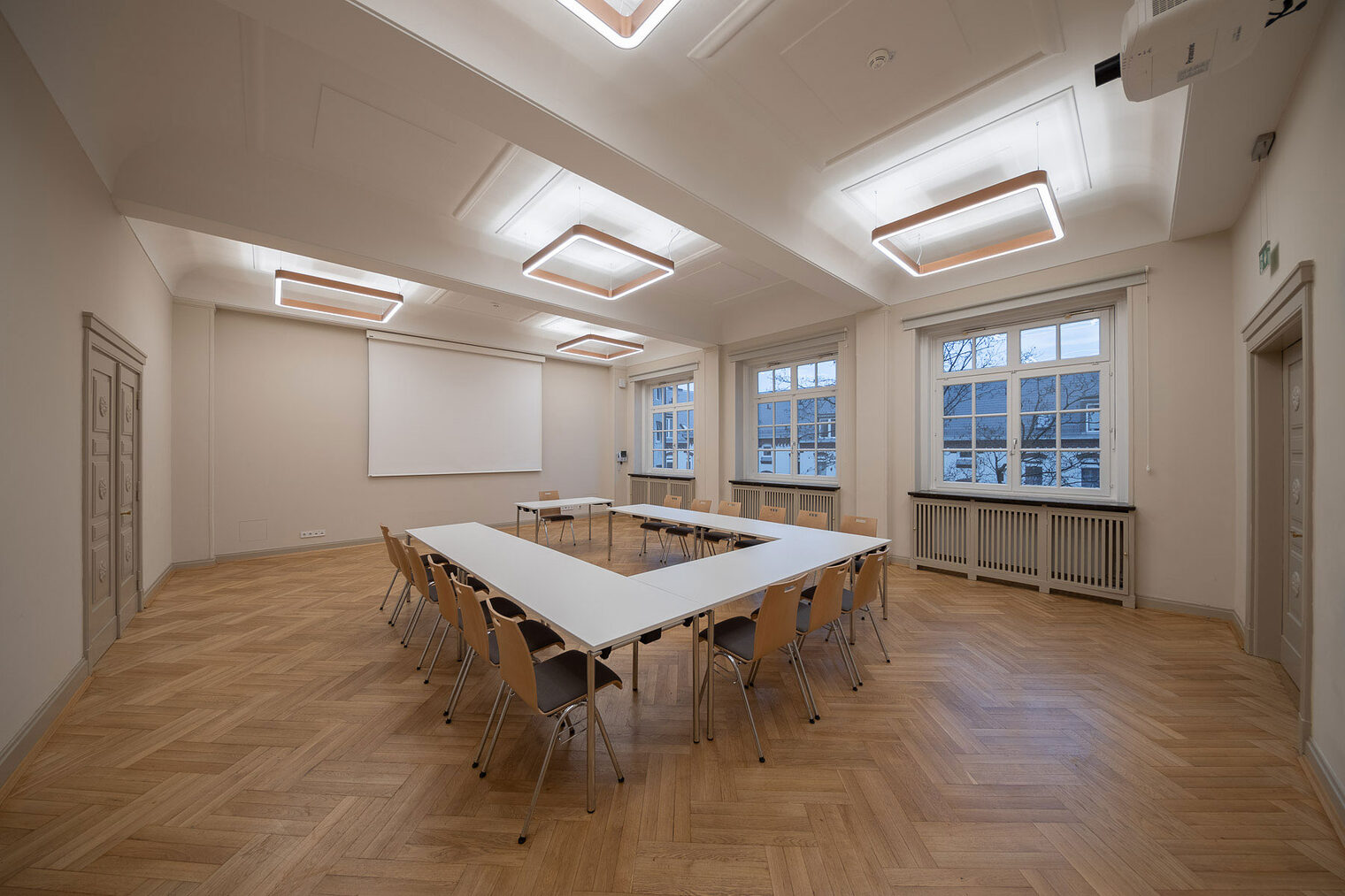 Gesellenzimmer Handwerkskammer Hamburg U-Form Bestuhlung