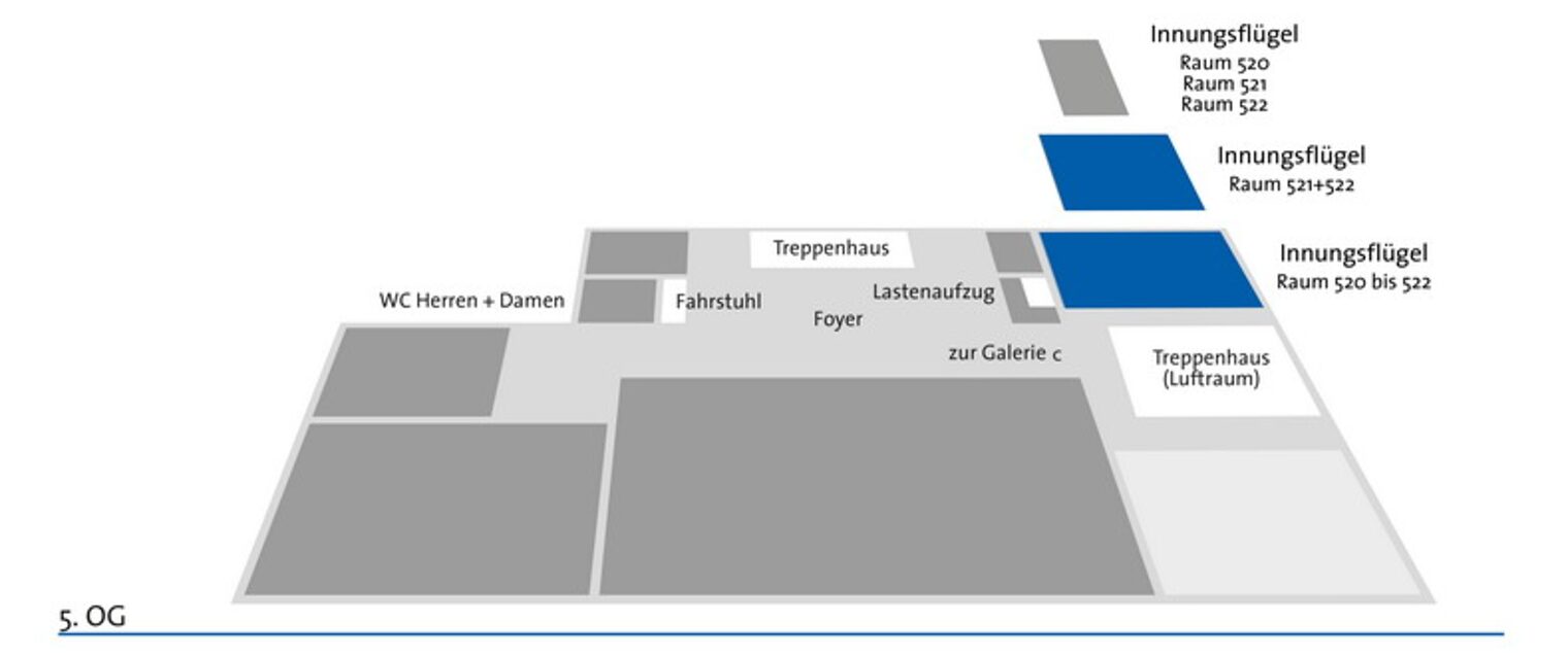 Lageplan fünftes Obergeschoss