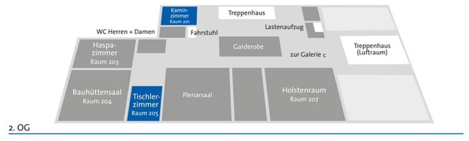 Lageplan Meetings Handwerkskammer Hamburg 2terstock